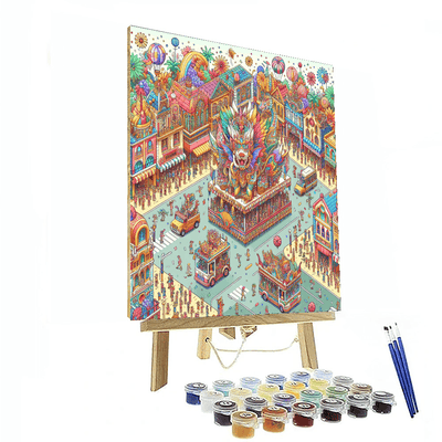 Colorful City Festival Number Painting