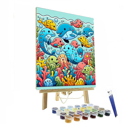 Whimsical Ocean Friends Numbered Painting Kits