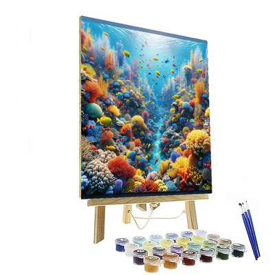 Vibrant Coral Reef Life Paint By Numbers Kits