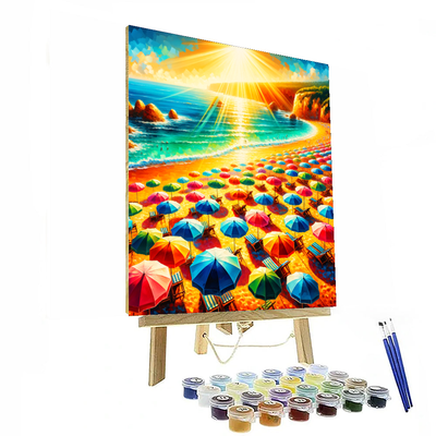 Vibrant Coastal Retreat Painting By Numbers Kit