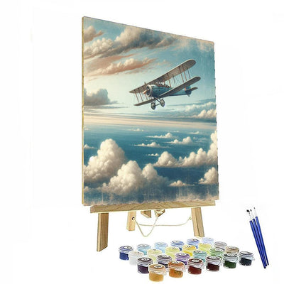 Vintage Airplane Journey DIY Paint By Numbers