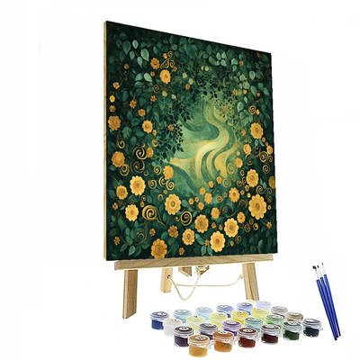 Gustav Klimt Inspired Captivating Garden Of Dreams  Painting By Numbers Kit