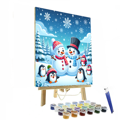 Cheerful Winter Wonderland Paint By Numbers