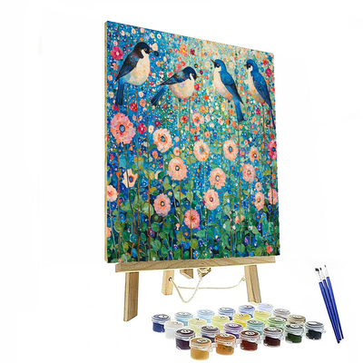 Gustav Klimt Inspired Joyful Birds  DIY Paint By Numbers