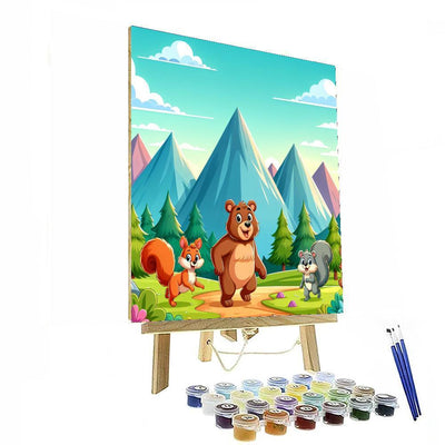 Happy Hiking Animals Paint By Numbers