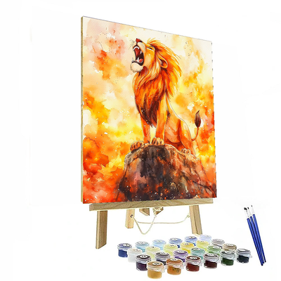 Simba's Courageous Roar - Disney Inspired Painting By Numbers Kit