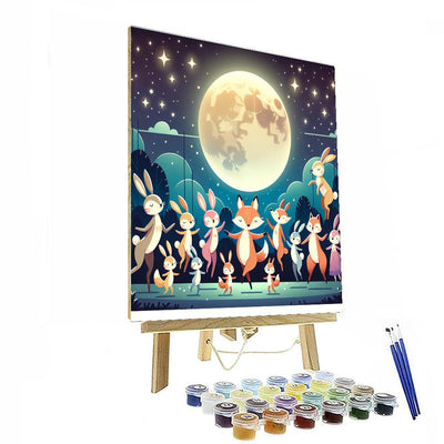 Whimsical Moonlight Dance Paint By Numbers Art