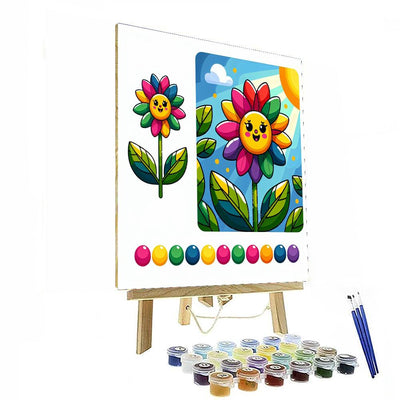 Whimsical Flower Painting Number Kit