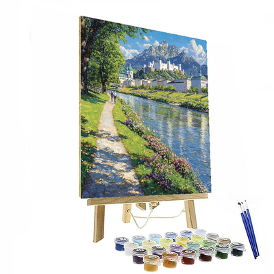 Salzach River Path DIY Paint By Numbers