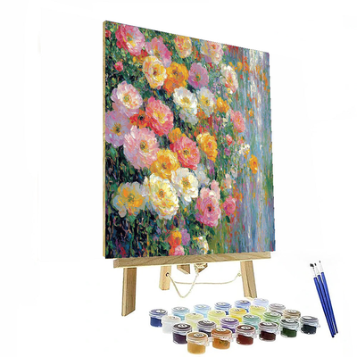 Monet Inspired Cascading Blooms  Numbered Painting Kits