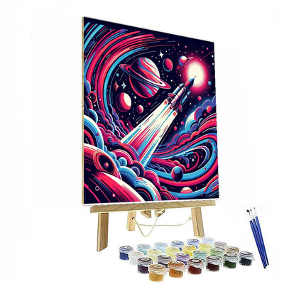 Energetic Space Odyssey Painting Number Kit