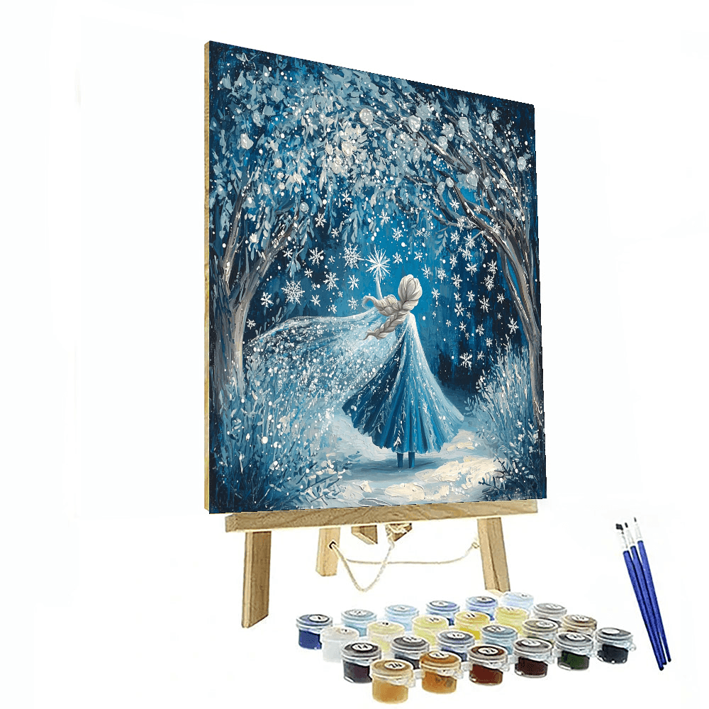 Elsa's Snowflake Magic - Disney Inspired DIY Painting By Numbers Kit ...