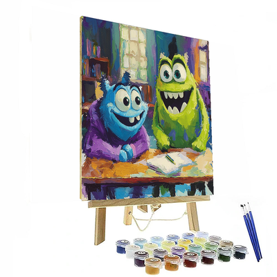 Mike And Sulley's University Fun - Disney Inspired Paint By Number