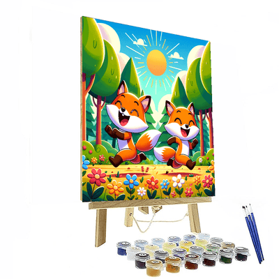 Fantastic Foxes Paint By Numbers Art