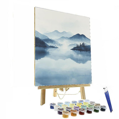 Zhao Mengfu Inspired Floating Dreams Of Mist And Water  Paint By Number