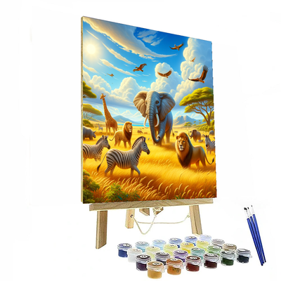 Vivid Safari Adventure Painting Number Kit