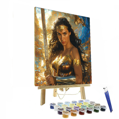 Gal Gadot: Amazonian Grace As Wonder Woman Paint By Number