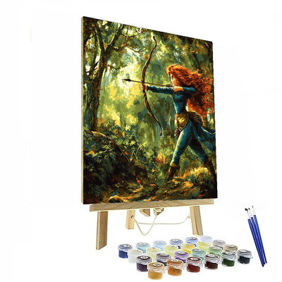 Merida's Brave Archery Practice - Disney Inspired Numbered Painting Kits