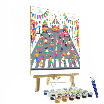 Bright Carnival Parade Number Painting