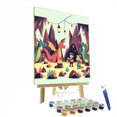 Mystical Dragon Lair Paint By Numbers Art