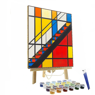 Piet Mondrian Inspired Abstract Urban Lights  Paint By Numbers Art