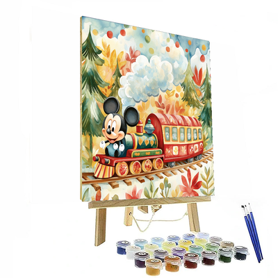 Mickey's Magical Train Ride - Disney Inspired Paint By Color