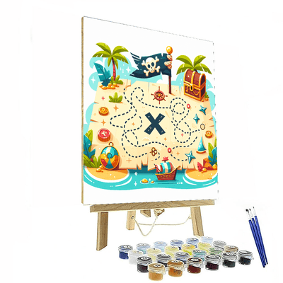 Pirate Treasure Map Numbered Painting Kits