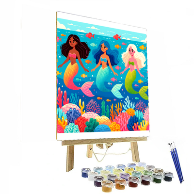 Dreamy Mermaid Cove DIY Paint By Numbers