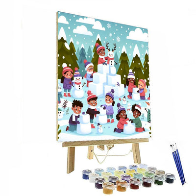 A Magical Winter Scene Paint By Numbers