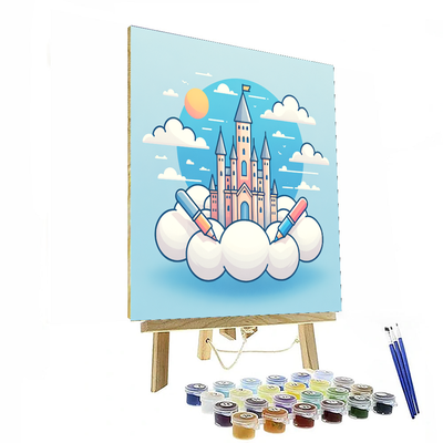 Magic Castle In The Clouds Paint By Color