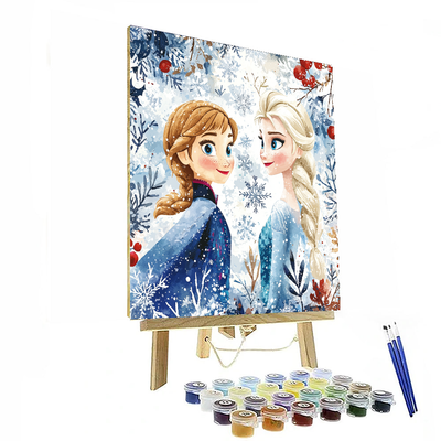 Elsa And Anna's Winter Celebration - Disney Inspired Numbered Painting Kits