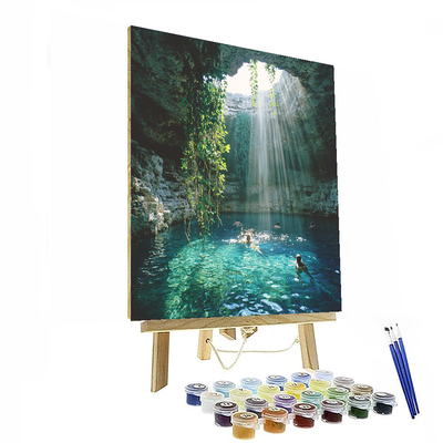 Cenote Ik Kil - Yucatán, Mexico Numbered Painting Kits