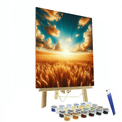 Glorious Golden Wheat Fields Paint By Numbers Art