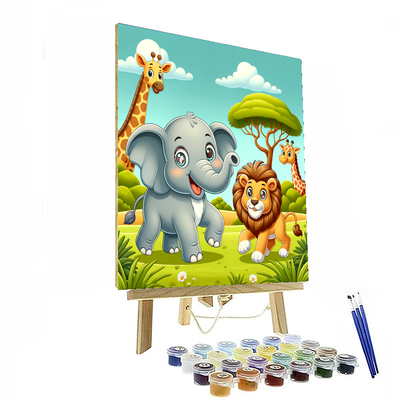 Vibrant Safari Journey Painting By Numbers Kit