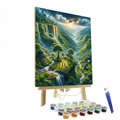 Monsoon Festival - Cherrapunji, India Painting By Numbers Kit