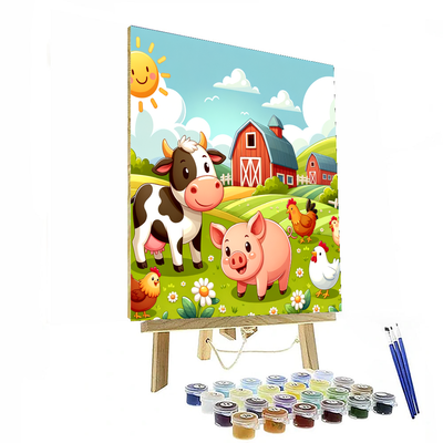 Funny Farmyard Friends DIY Paint By Numbers