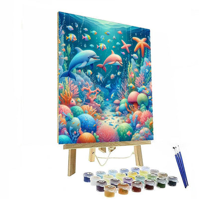 Whimsical Aquatic Adventure Painting Number Kit