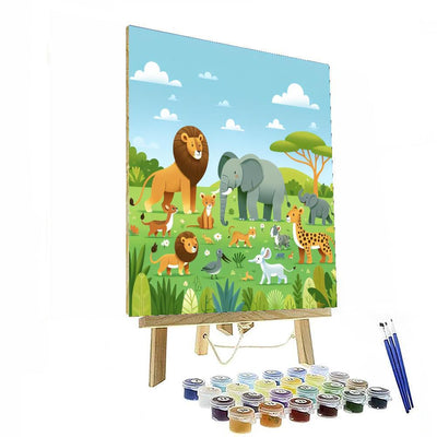 Safari Animal Encounter DIY Paint By Numbers