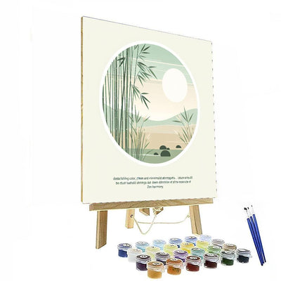 Zen Bamboo Serenity Painting Number Kit