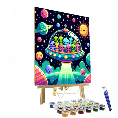 Silly Space Explorers DIY Paint By Numbers