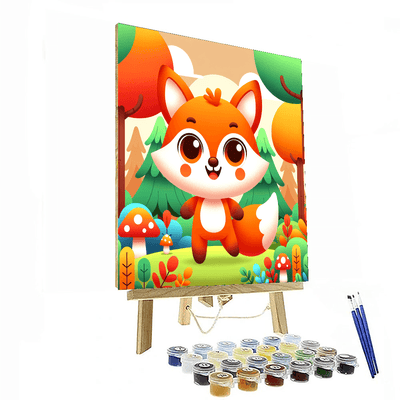 Cheerful Fox Paint By Number