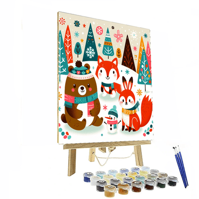 Wacky Winter Animals Numbered Painting Kits