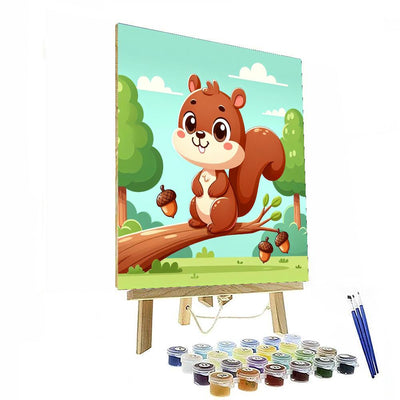 Whimsical Squirrel Paint By Numbers Kits