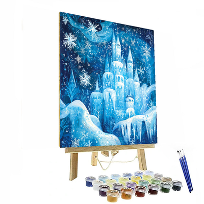 Elsa's Magical Ice Castle - Disney Inspired Paint By Numbers Art