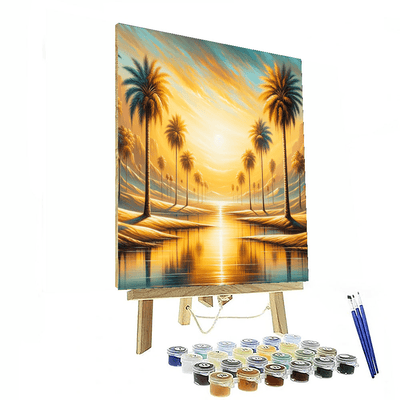 Tranquil Desert Oasis Numbered Painting Kits