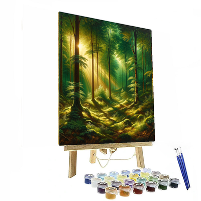 Soothing Sunlit Forest Paint By Numbers Kits