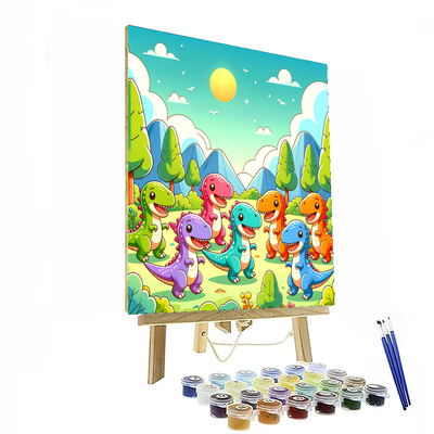 Doodle Dinosaur Adventure Numbered Painting Kits