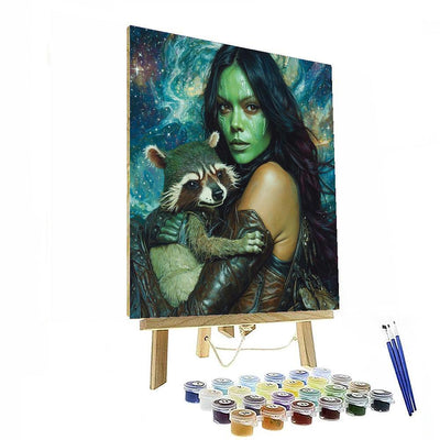 Zoe Saldana: Cosmic Courage As Gamora Paint By Color