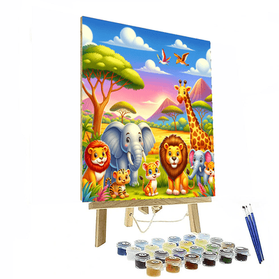 Cheerful Safari Paint By Number