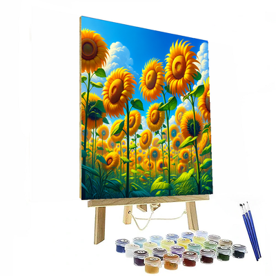 Sunflower Meadow Stroll Number Painting